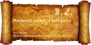 Madenszieder Ladiszla névjegykártya